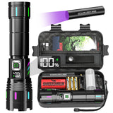 Flashlight 2000 High Lumens Rechargeable - 30W Super Bright LED Flash Light with LCD Display | 3937ft Beam & 12H Long Lasting US