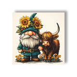 Wergund 5D DIY Diamond Art Dwarf, Diamond Art Kits for Adults Sunflower Cow, Diamond Painting Full Drill Crystal Rhinestone Embr