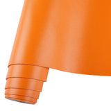 HGUAN Smooth Solid Color Orange Faux Leather 12X53(30cmX135cm),Faux Leather Sheets Roll Very Suitable for Making Crafts, Leather