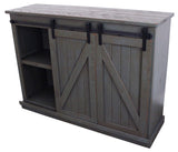 American Heartland Mfg. 57 Tall Quaint Tv Stand, Rustic Dark Blue