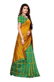 Gosriki Women'S Silk Blend Saree (Zebra-Yellow,Yellow,,B07SSTDSTK