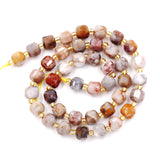 Malahill Wholesale Natural Faceted Stone Beads for Jewelry Making Sold per Bag 5 Strands Inside Cube Gebi Agate 6mm