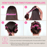 30PCS 9.45 Flexi Rods Curlers Set for Short and Long Hair, No Heat Foam Rollers with Steel Comb Buytta