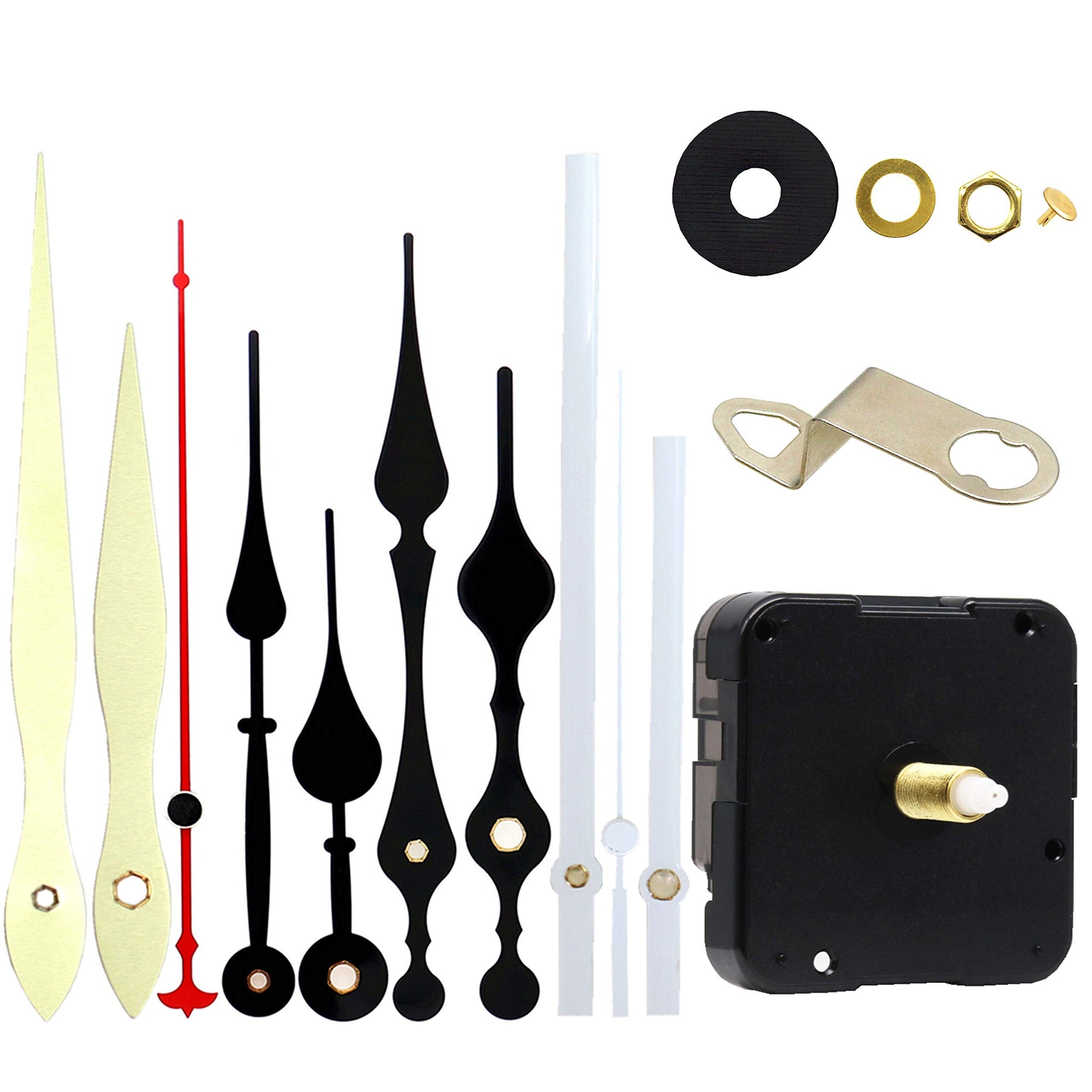 12888 Quartz DIY Wall Clock Movement Mechanism Repair Parts Replacement Kit Sweep Silent Movement,13mm (1/2 Inch ) Maximum Dial 