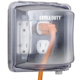 TayMac MM2420C Nonmetallic Extra Duty Weatherproof inUse Electrical Outlet Cover for Home Improvement, 2Gang, Clear