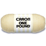 Caron One Pound Solids Yarn, 16oz, Gauge 4 Medium, 100% Acrylic - One Pound Cream - For Crochet, Knitting & Crafting ( 1 Piece )