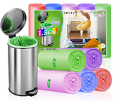 1.5 Gallon Trash Bags Small Bathroom Garbage Bags, Unscented Wastebasket Liners, Strong Kitchen Garbage Bags Colorful Bin Bags f
