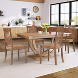 COLAMY Wooden Dining Chairs Set of 4, Spindle High Back Windsor Kitchen Side Chair, Farmhouse Dining Chairs for Kitchen and Dini