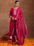 Libas Women'S Silk Blend Kurta Set (Gs973_Red Red L