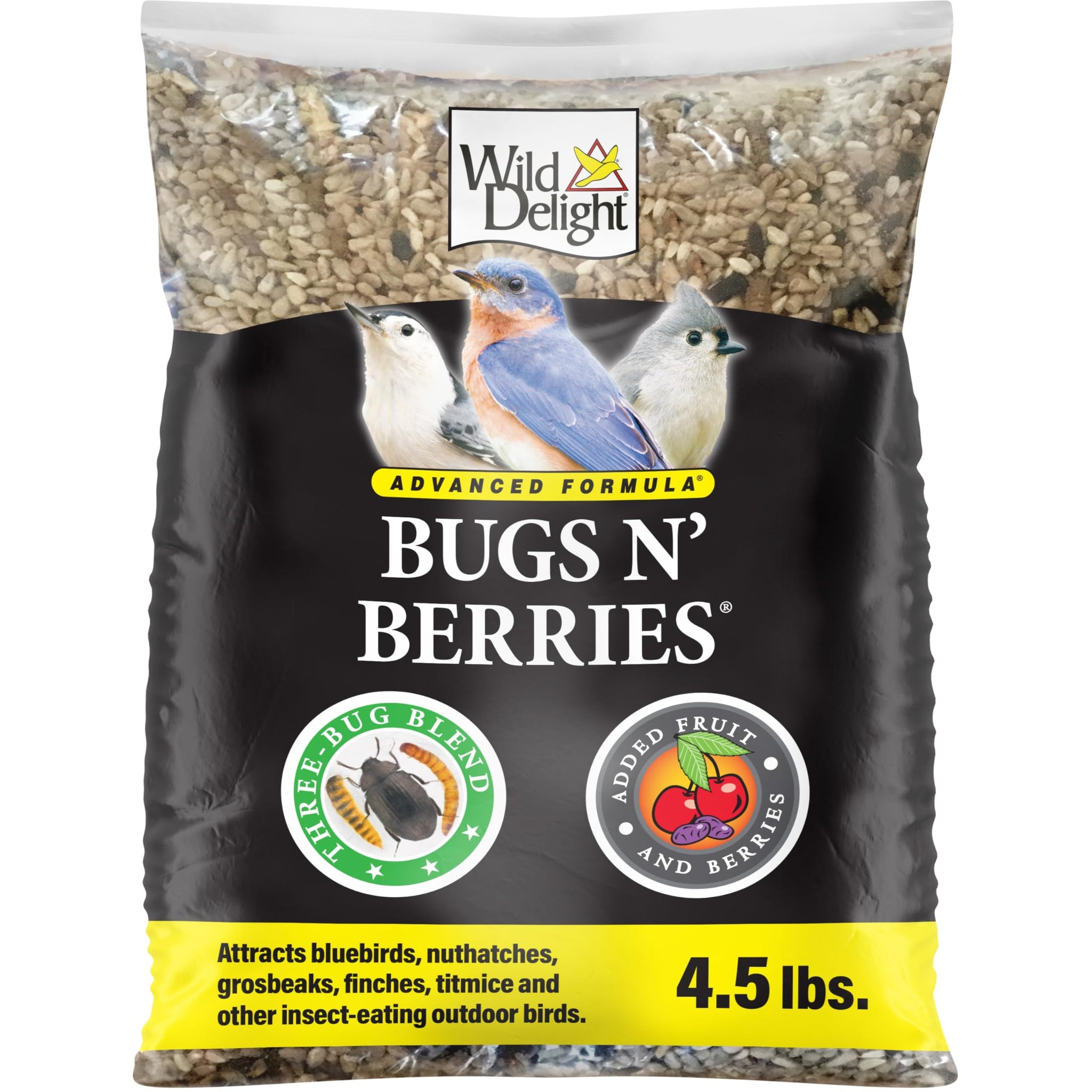 Wild Delight 099127 Bugs N Berries Wild Bird Food 4.5 Lb