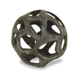 Oleta Cast Iron Abstract Natural Finish Orb - Small