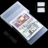 100 Pocket Currency Album - 74 inch Portable Banknotes Holder Dollar Paper Money Sleeves Storage Book for Bills Documents Ti