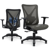 MOLENTS Ergonomic Office Chair, Mesh Computer Desk Chairs with Adjustable Lumbar Support, 3D Armrests, Tilt Function, Comfy Wide
