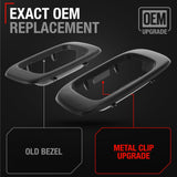 Tailgate Handle Latch w/Improved Bezel Trim with Rod Clips - Upgraded Metal Handle Compatible with 1999-2007 Chevy Silverado GMC