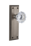 Grandeur 822014, Single Dummy, Antique Pewter Fifth Avenue Plate with Fontainebleau Crystal Knob