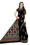 Tamaira Fashion Womens Plain Weave Pure Cotton Saree Without Blouse Piece(Ab12_Black)