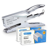 Rapesco 1298A Porpoise Classic Stapling Plier with 10.000 Staples, Type 26 Standard 5/16, 45 Sheet Capacity, Uses Type 26 Standa