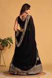 Fashion Basket Georgette Black Lehenga Choli Set For Women'S