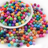 Sunrony Mixed Color Random 240PCS 9mm Silicone Beads for Keychain Making, Multicolor Round Silicone Beads for Pens and Necklace 