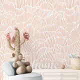 Guvana Pink Wallpaper Peel and Stick Modern Light Pink and White Contact Paper Boho Striped Wall Paper Self Adhesive Waterproof 