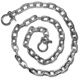 US Stainless 5/16 (8mm) AISI 316 Anchor Chain with 3/8 (10mm) Shackles (5/16 (8mm) x 6)