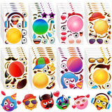 48 Piece Make a Face Own Stickers - Stickers for Kids Your Own Face Craft Reward DIY Birthday Party Supply with 8 Designs