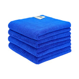 SOFTSPUN Microfiber Cleaning Cloths, 50x50cms 4 pcs Towel Set 340 GSM Blue! Highly Absorbent Lint and Streak Free Multipurpose W