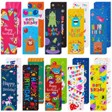 Tenare 300 Pieces Happy Birthday Bookmarks Laminated Imaginative Colors and Patterns for Students Classroom Stationery Supplies