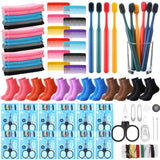 Potchen 30 Pcs Operation Christmas Gift Box Fillers Kit Include Mini Travel Sewing Kits Toothbrushes Wide Tooth Combs Fuzzy Sock