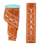 RG Ribbon Texas State-Themed Football Field Design, Wired Edges for Homecoming Mums, Gift Wrap, Baskets, Wreaths, Crafts, and De