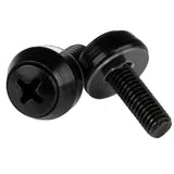 StarTech.com M5 x 12mm - Screws - 100 Pack, Black - M5 Mounting Screws for Server Rack & Cabinet , TAA (CABSCREWSM5B)