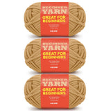 60g Cinnamon Apricot Yarn for Crocheting and Knitting;66m (72yds) Cotton Yarn for Beginners with Easy-to-See Stitches;Worsted-We