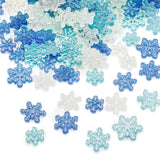 Yookeer 150 Pcs Christmas Mini Resin Snowflakes for Crafts Small Pastel Resin Snowflakes Snow Shaped Christmas Ornaments for DIY