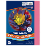 Tru-Ray Construction Paper, Shocking Pink, 9 x 12, 50 Sheets