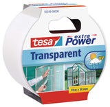Tesa Extra Power Universal Duct Tape - Waterproof, Extra-Resistant Repairing Tape, 1 Roll, 32.8 Ft X 2 In, Transparent