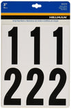Hillman 842274 3 PeelOff Black & White Vinyl Numbers Pack, 3Inch, Black/White
