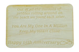 15th Your My One in A Million Gift - 15th Anniversary Metal Heart Pebble Gift -Keep My Heart Close