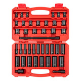TEKTON 3/8 Inch Drive 6Point Impact Socket Set, 41Piece (624 mm) | SID91401