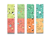 woopme Set of 4 Magnetic Colorful Geometric Pattern Bookmark for Book Lovers Readers Students Gift Magnetic Page Clips Folding