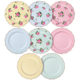 Btat- Porcelain Floral Plates Royal Dessert Plates 8 Inch Set Of 8 Appetizer Plates Floral Plates Salad Plates Small Plates Small Plates Set Small Dishes Dinnerware -Like New