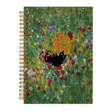 BitKan Funny Black Cat Lined Spiral Notebook College Ruled Funny Hardcover Spiral Notebook Journal, College Spiral Notebooks C