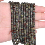 HAAMIIQII 2x4mm Natural Dragon Blood Heishi Spacer Beads 150Pcs Flat Disc Stone Semi Precious Gemstone Loose Beads for Jewelry M