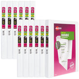 Avery Durable View 3 Ring Binders, 0.5 Slant Rings, 135-Sheet Capacity, 0.7 Inch Wide Spine, Great for Home, School Supplies, Of