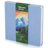 Dispowreath 2 Pcs 5.5 x 5.5 in Watercolor Sketchbook Journal Square Watercolor Notebook Cold Press 140lb 300gsm Cotton Paper 48 