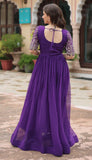 Wedani Faux Georgette Sequins-Work Anarkali Kurta Set For Women (In Alpha L Regular Purple),PURPLE,L,Georgette,anarkali,