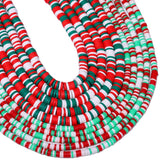 3600 pcs Clay Beads for Bracelets Making, 10 Strands Flat Round Polymer Clay 6mm Spacer Heishi Beads for Jewelry Making Earring 