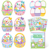 CY2SIDE Easter Basket Scene Stickers - 12 Sets of Easter Theme Basket Stuffers Art Craft Kit for Kids School Activity Make Your 