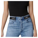 Whippy Buckle Free Comfortable Elastic Belt For Women Or Men, BuckleLess No Bulge No Hassle Invisible Belts By Whippy,Black