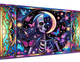 igoodom Large Diamond Painting, Skull Large Diamond Art Kits for Adults, Full Drill Round Big Diamond Painting, DIY Gem Art and 