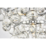 Elegant Lighting Living District Indoor Modern Home Decorative Bright Ceiling Kora Collection Pendant D13 H10.9 Lt:3 Chrome Fini